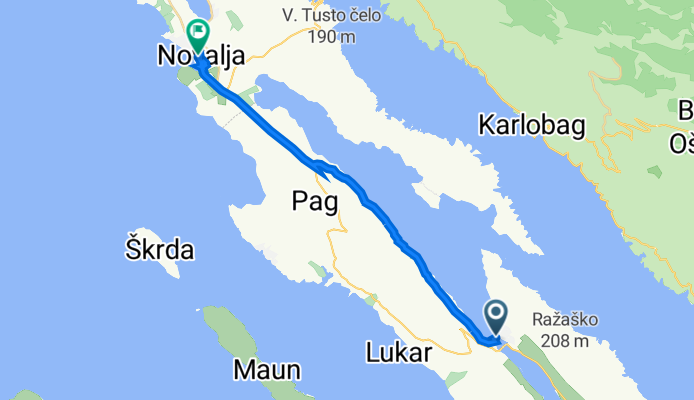 Branimirova obala 4, Pag to Plasica ulica 1, Novalja