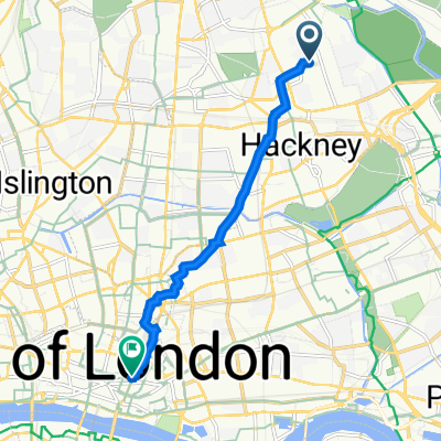 116 Rushmore Road, London to 38 Threadneedle St, London