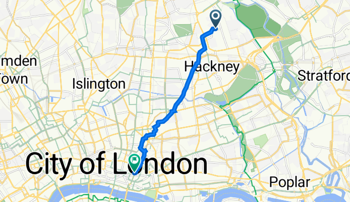 116 Rushmore Road, London to 38 Threadneedle St, London