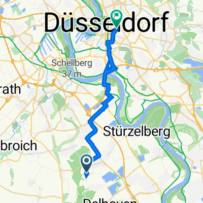 Forsthausstraße 56C, Dormagen nach Charlottenstraße 71, Düsseldorf