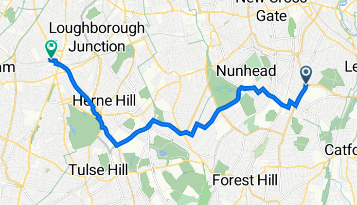 Brockley Road 329 to Bellefields Road 58A