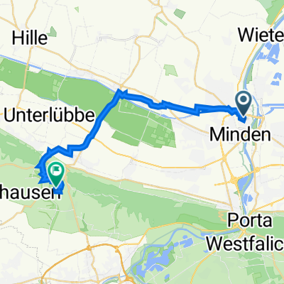 Goebenstraße 42A, Minden nach Bergkirchener Straße 433, Bad Oeynhausen