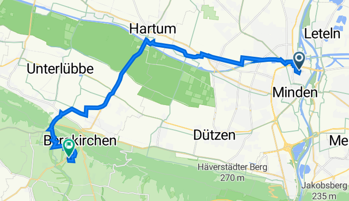 Goebenstraße 42A, Minden nach Bergkirchener Straße 433, Bad Oeynhausen