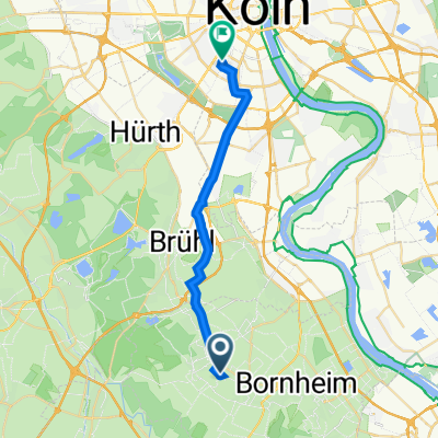 Altenberger Gasse 40, Bornheim nach Rhöndorfer Straße 14G, Köln