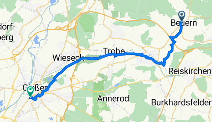 Borngasse 44, Buseck nach Frankfurter Straße 13, Gießen