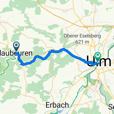 Dodelweg 20, Blaubeuren nach Münsterplatz 45, Ulm