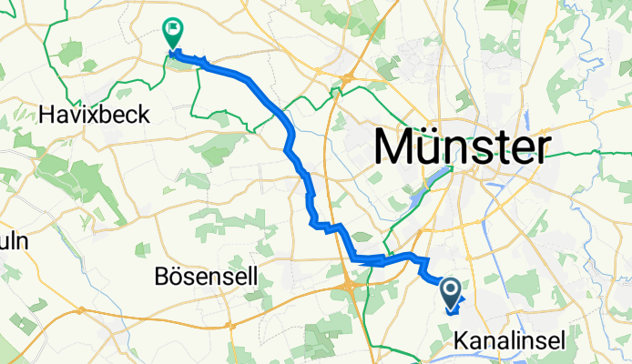 Töpferstraße 117, Münster nach Mönkebrede 51, Havixbeck
