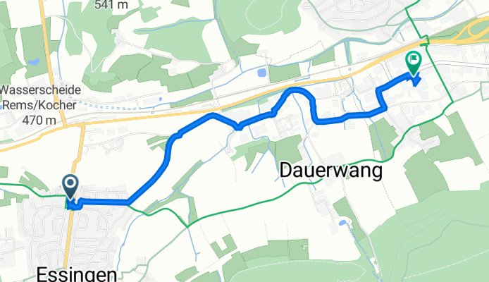 Limesstraße 24, Essingen nach Carl-Zeiss-Straße 79, Aalen