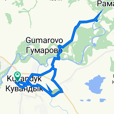 Октябрьская улица, 77, Кувандык до Октябрьская улица, 77, Кувандык