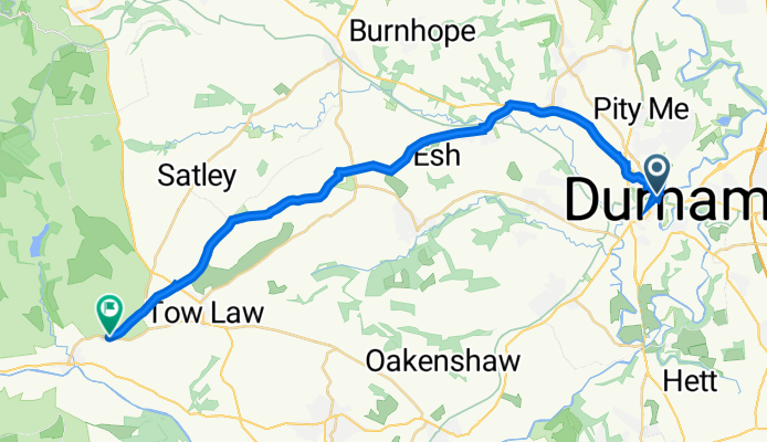 Railway Station, North Road, Durham to Redgate Bank, Wolsingham, Bishop Auckland