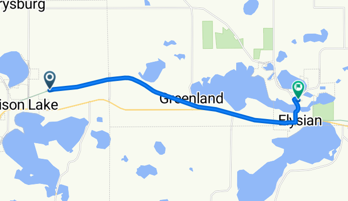 Madison Lake to 19 Egret Ln, Elysian