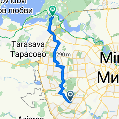 Маршрут в улица Парковая 85, Ждановичи