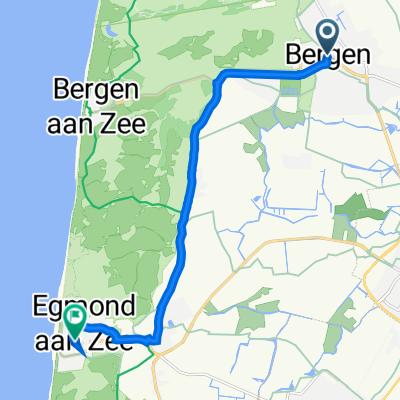 Plein 1, Bergen (NH) nach Julianastraat 1, Egmond aan Zee