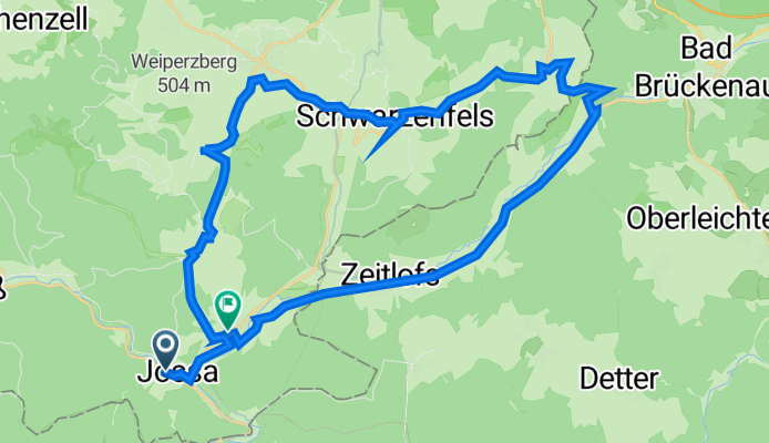 Sinntal Jossa bis Staatsbad Brückenau Rundtour