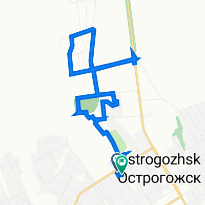 От Комсомольская улица 73, Острогожск до Комсомольская улица 62, Острогожск