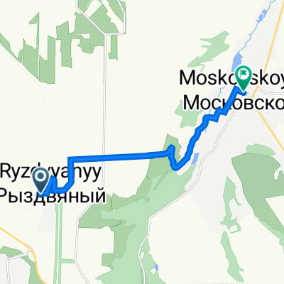 улица Пушкина, 12, посёлок Рудничный до Кооперативная улица, 1, Село Московское