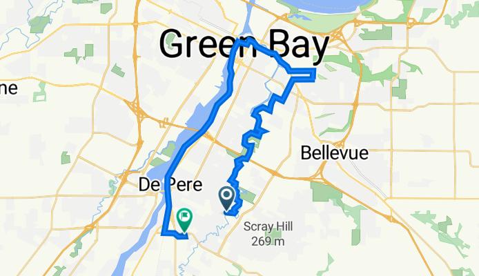 287 E River Dr, De Pere to 1450 Silverstone Trail, De Pere