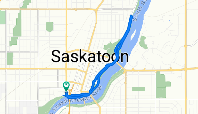 400 Avenue A S, Saskatoon to 400 Avenue A S, Saskatoon