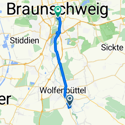 Pommersche Straße 2, Wolfenbüttel nach Peter-Joseph-Krahe-Straße 10, Braunschweig