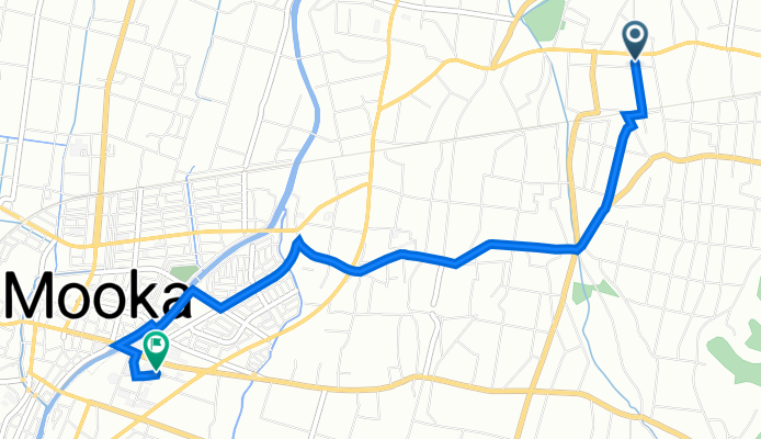 鶴田8-36, 真岡市 to 荒町1196-10, 真岡市