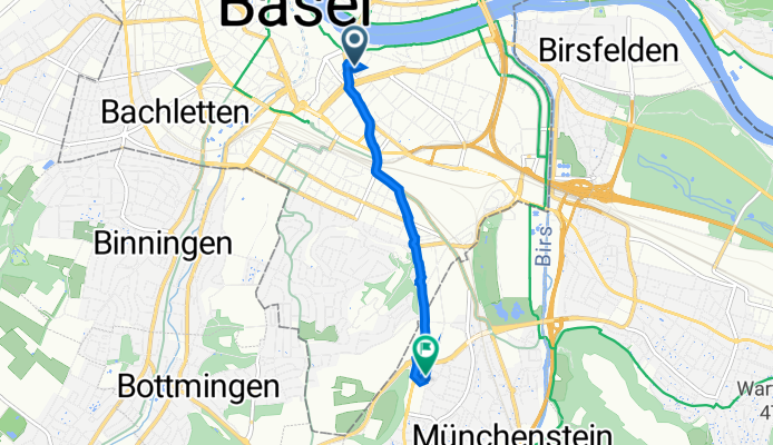 Lautengartenstrasse 8, Basel nach Therwilerstrasse 9, Münchenstein