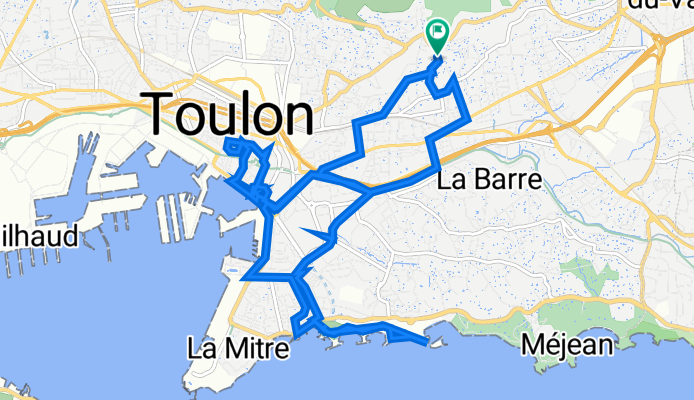 Montée Casse Cou 47, Toulon nach Montée Casse Cou 29, Toulon