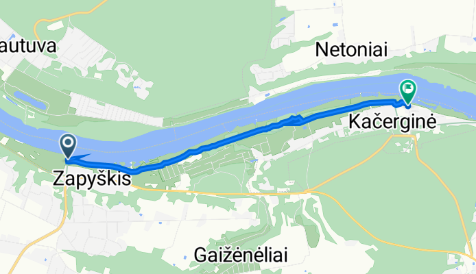 Muziejaus g., Zapyškis to Liepų g. 2, Kačerginė