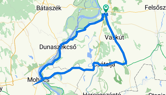 Táncsics Mihály utca 1., Baja to Táncsics Mihály utca 1., Baja