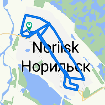 площадь Металлургов, 9, Норильск до площадь Металлургов, 9, Норильск