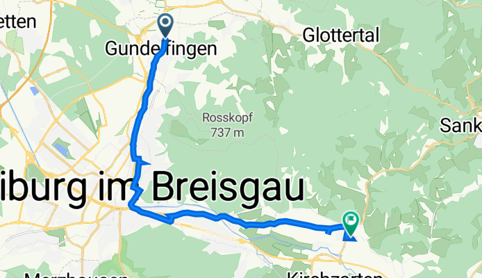 Alte Bundesstraße 57, Gundelfingen nach Stockacker 21A, Stegen