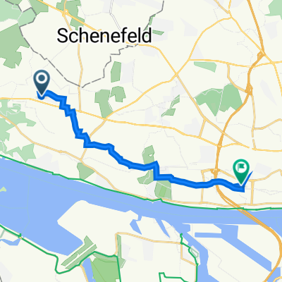 Op'n Hainholt 73F, Hamburg nach Grünebergstraße 11, Hamburg