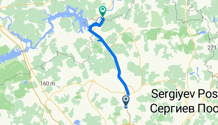 Яхрома до Яхт-клуб Фордевинд улица, 1, Кимрский район