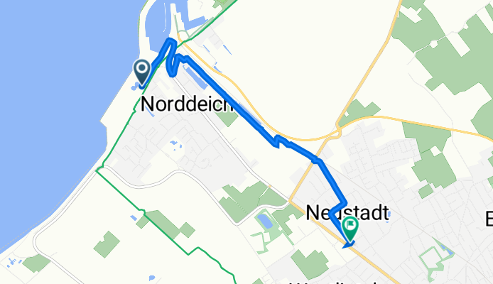 Badestraße 9–18, Norden nach Fischerspfad 21, Norden