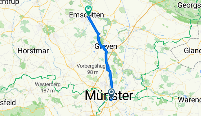 Innenstadtring, Münster nach Grevener Damm 19–21, Emsdetten