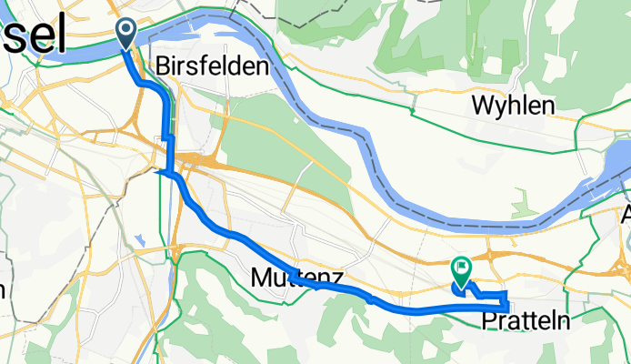 St. Alban Rheinweg 214–218, Basel nach Hardstrasse 61, Pratteln