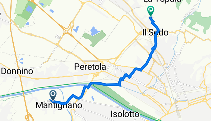 Da Via di Mantignano 116, Firenze a Via del Pontormo 29, Firenze