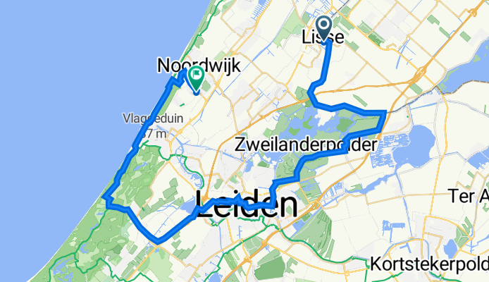 Broekweg 75, Lisse naar Herenweg 78, Noordwijk