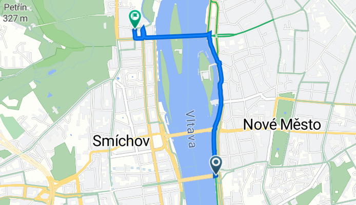 Palackého most, Prague 2 to Šeříková 566/10, Prague 1