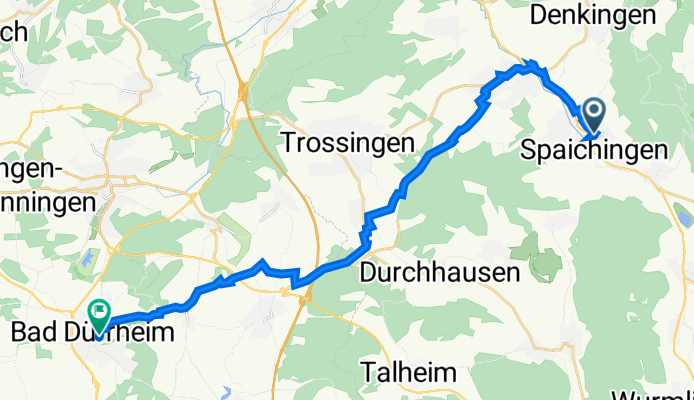 Gartenstraße 86, Spaichingen nach Karlstraße 12, Bad Dürrheim