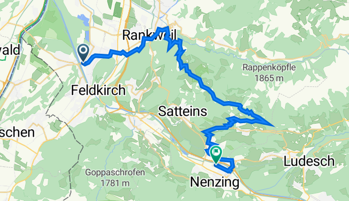 Nofler Straße 56, Feldkirch nach Illstraße 42, Nenzing
