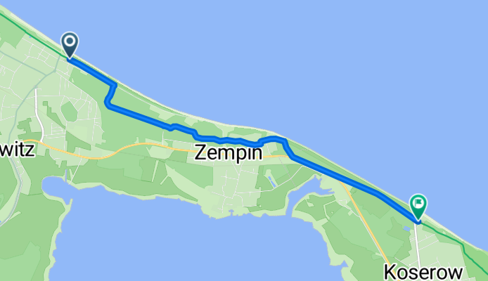 Strandpromenade 15, Zinnowitz nach Am Strande 5A, Koserow