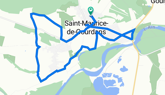 De Chemin des Granges 24, Saint-Maurice-de-Gourdans à Chemin des Bonhommes 7, Saint-Maurice-de-Gourdans