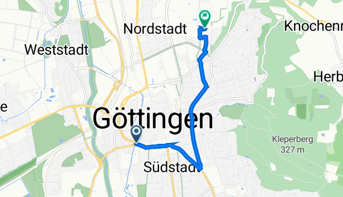 Wiesenstraße, Göttingen nach Albrecht-Thaer-Weg 12A, Göttingen