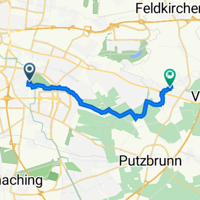 Hofangerstrasse 51F, München to Bahnhofstraße 2A, Haar