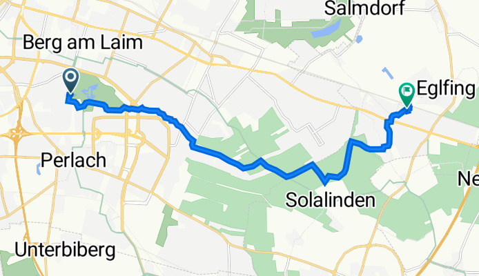 Hofangerstrasse 51F, München to Bahnhofstraße 2A, Haar
