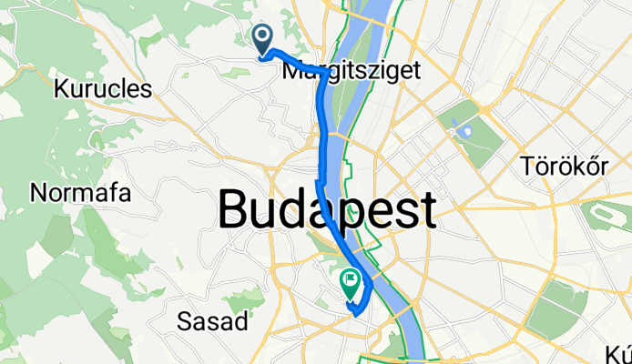 Szépvölgyi út 73., Budapest to Kelenhegyi lépcső 4., Budapest
