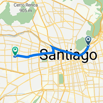 Ciclovía Andrés Bello, Providencia a Las Madreselvas 1058, Lo Prado