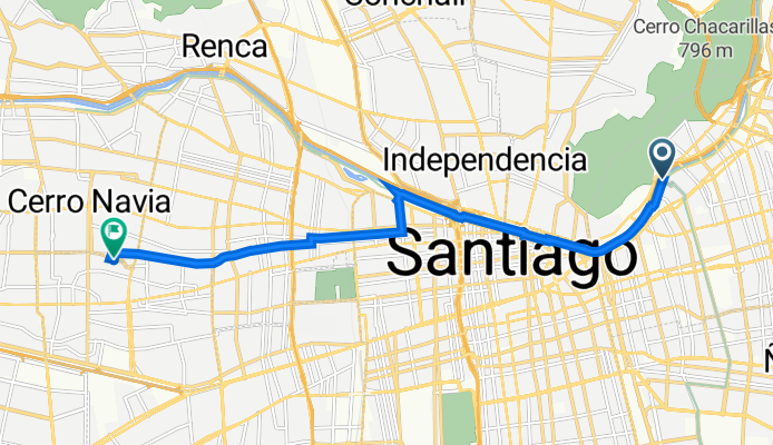 CiclovĂa AndrĂ©s Bello, Providencia a Las Madreselvas 1058, Lo Prado