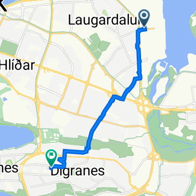 Holtavegur, Reykjavík to Meltröð, Kópavogur