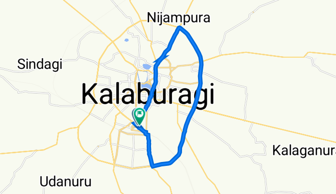 PDA College Road, Kalaburagi to PDA College Road, Kalaburagi